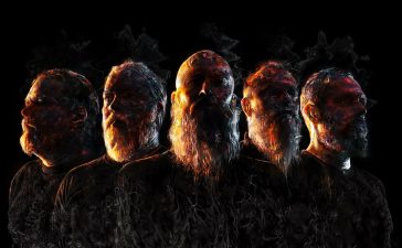 Meshuggah press photo showing all band members