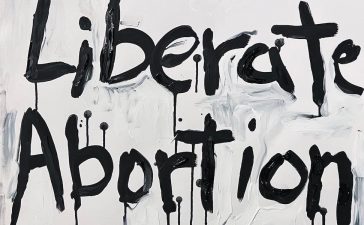 pro-abortion compilation album cover art reading 'Liberate Abortion' and designed by Kim Gordon
